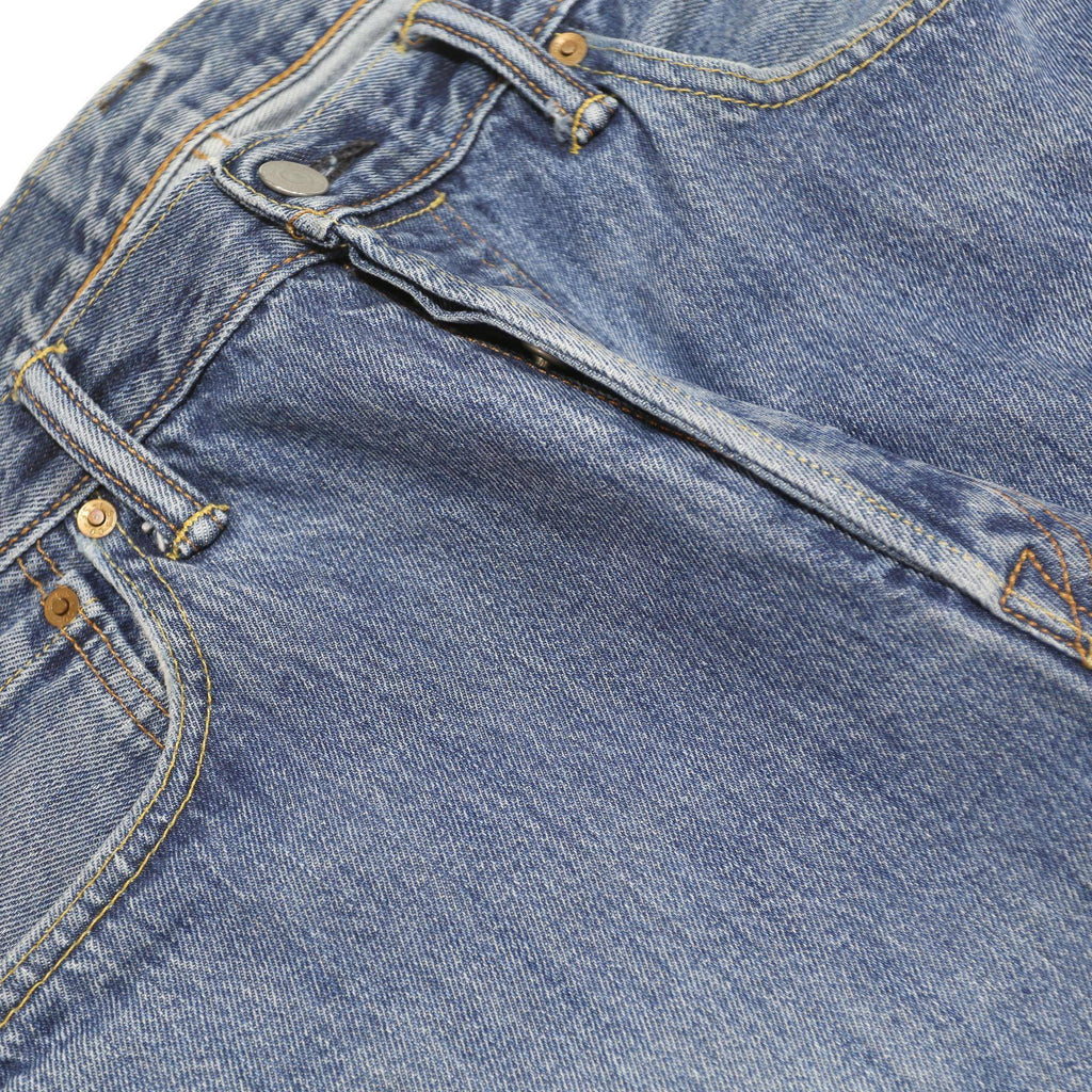 LEVI'S 501 Mens Jeans Blue Regular Straight Denim Medium W34 L36 Classic Button