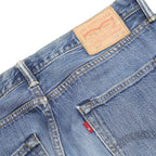 LEVI'S 501 Mens Jeans Blue Regular Straight Denim Medium W34 L36 Classic Button