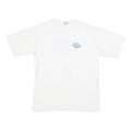 ALL SPORT Mens White L Cotton T-Shirt Short Sleeve Crew Neck AMC Logo Printed