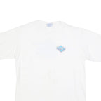 ALL SPORT Mens White L Cotton T-Shirt Short Sleeve Crew Neck AMC Logo Printed