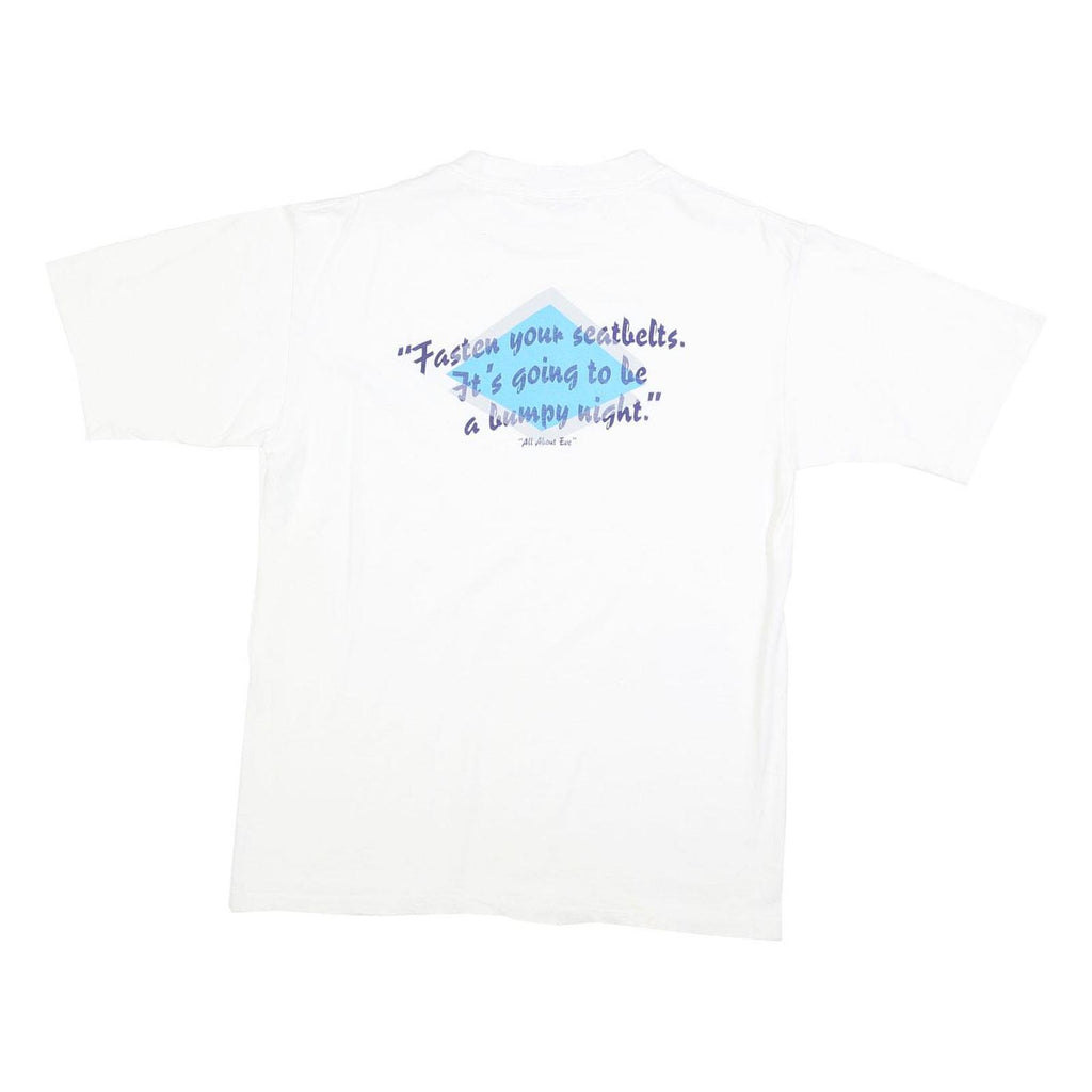 ALL SPORT Mens White L Cotton T-Shirt Short Sleeve Crew Neck AMC Logo Printed
