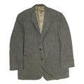 JOS. A BANK Mens Grey & Beige Herringbone Tailored Jacket M Cotton Button