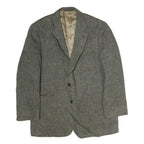 JOS. A BANK Mens Grey & Beige Herringbone Tailored Jacket M Cotton Button