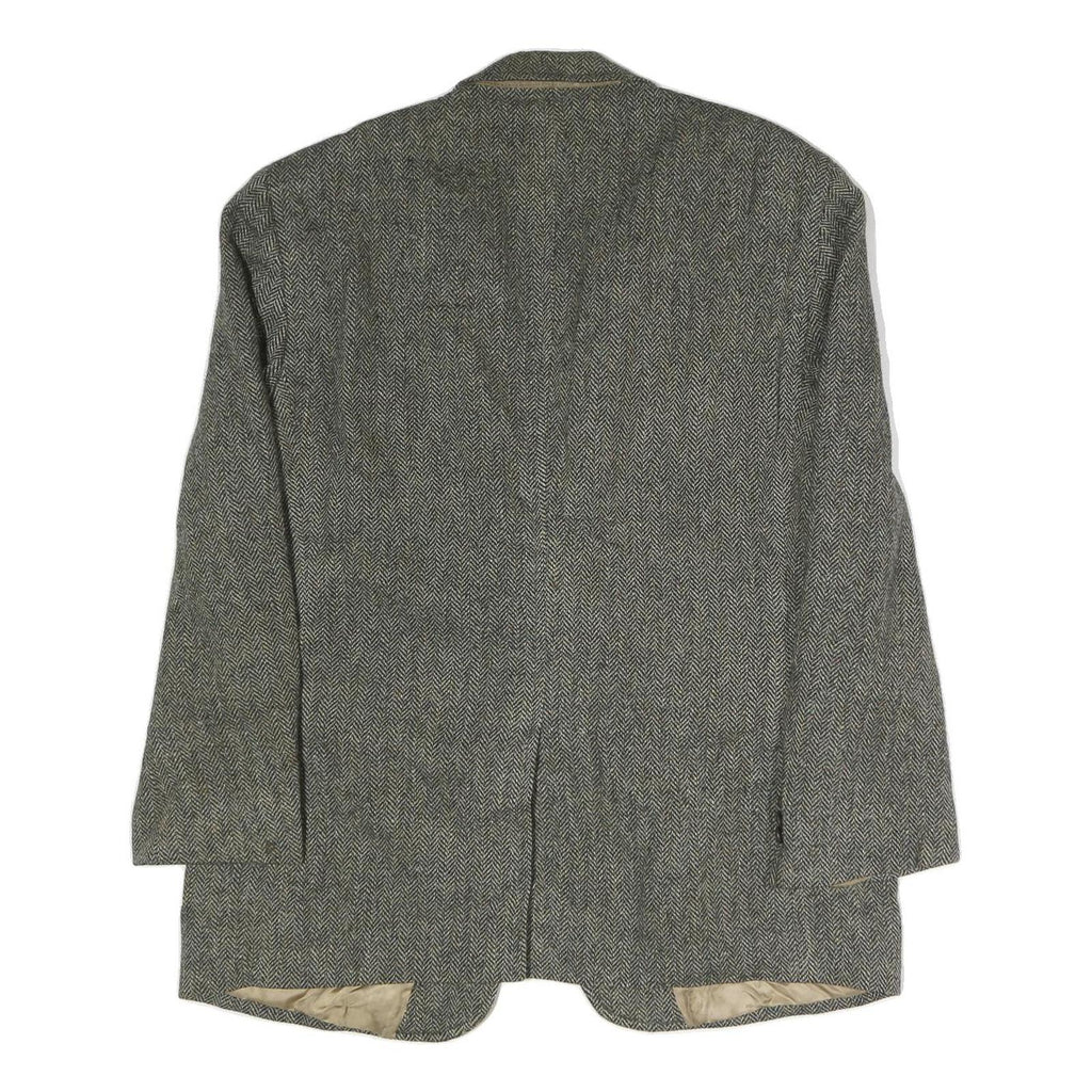 JOS. A BANK Mens Grey & Beige Herringbone Tailored Jacket M Cotton Button