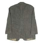 JOS. A BANK Mens Grey & Beige Herringbone Tailored Jacket M Cotton Button