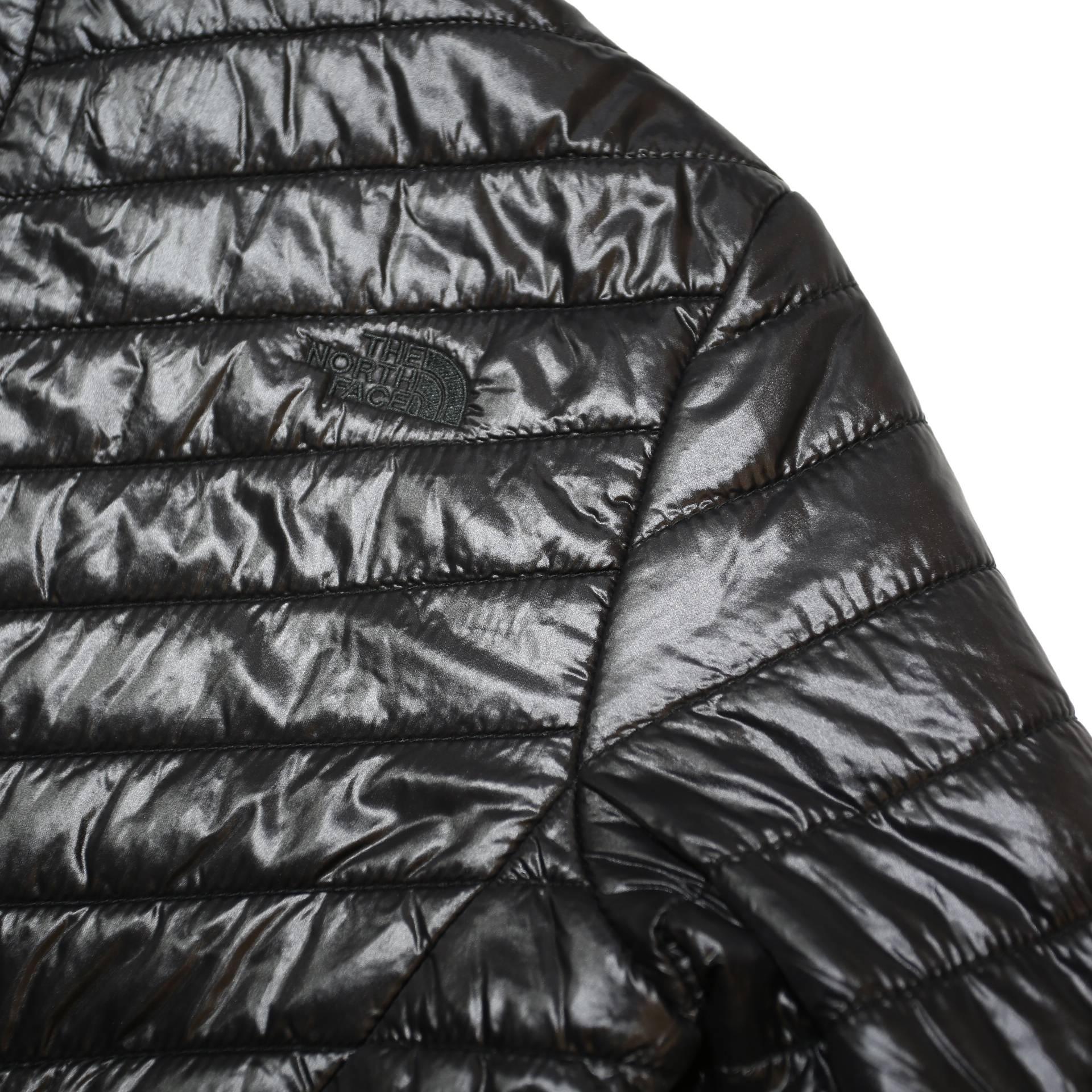 THE NORTH FACE Womens Black Nylon Quilted Jacket S Outdoor Lightweight Zip