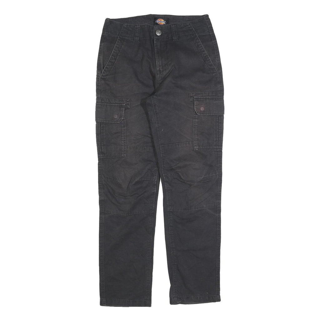 DICKIES Womens Cotton Blend Black Slim Cargo Trousers W28 L30 Workwear Utility