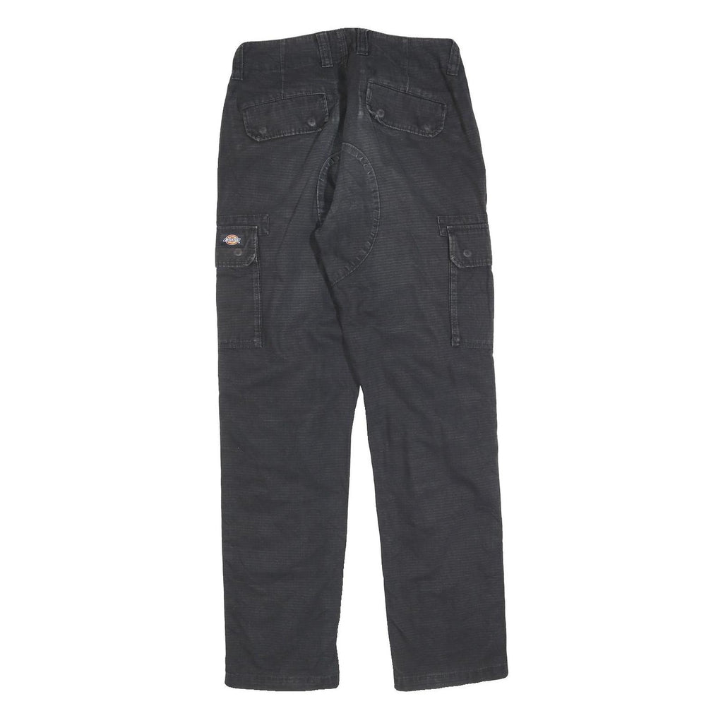 DICKIES Womens Cotton Blend Black Slim Cargo Trousers W28 L30 Workwear Utility
