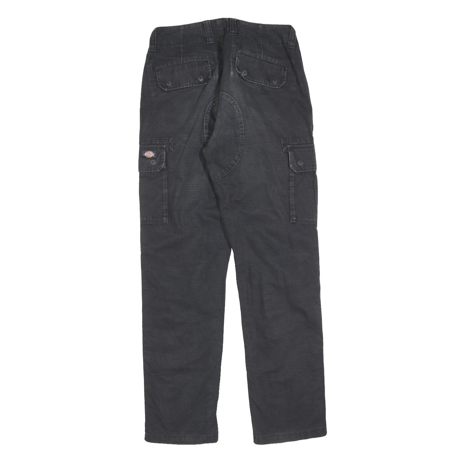 DICKIES Womens Cotton Blend Black Slim Cargo Trousers W28 L30 Workwear Utility