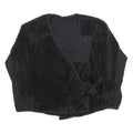 NIKE Womens Black Jacket L Polyester Blend Fleece Drawstring Casual Outerwear