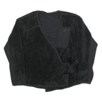 NIKE Womens Black Jacket L Polyester Blend Fleece Drawstring Casual Outerwear
