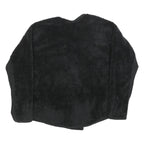 NIKE Womens Black Jacket L Polyester Blend Fleece Drawstring Casual Outerwear