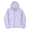 JACK WOLFSKIN Womens Purple Puffer Jacket M Polyester Blend Zip Hooded Outdoor