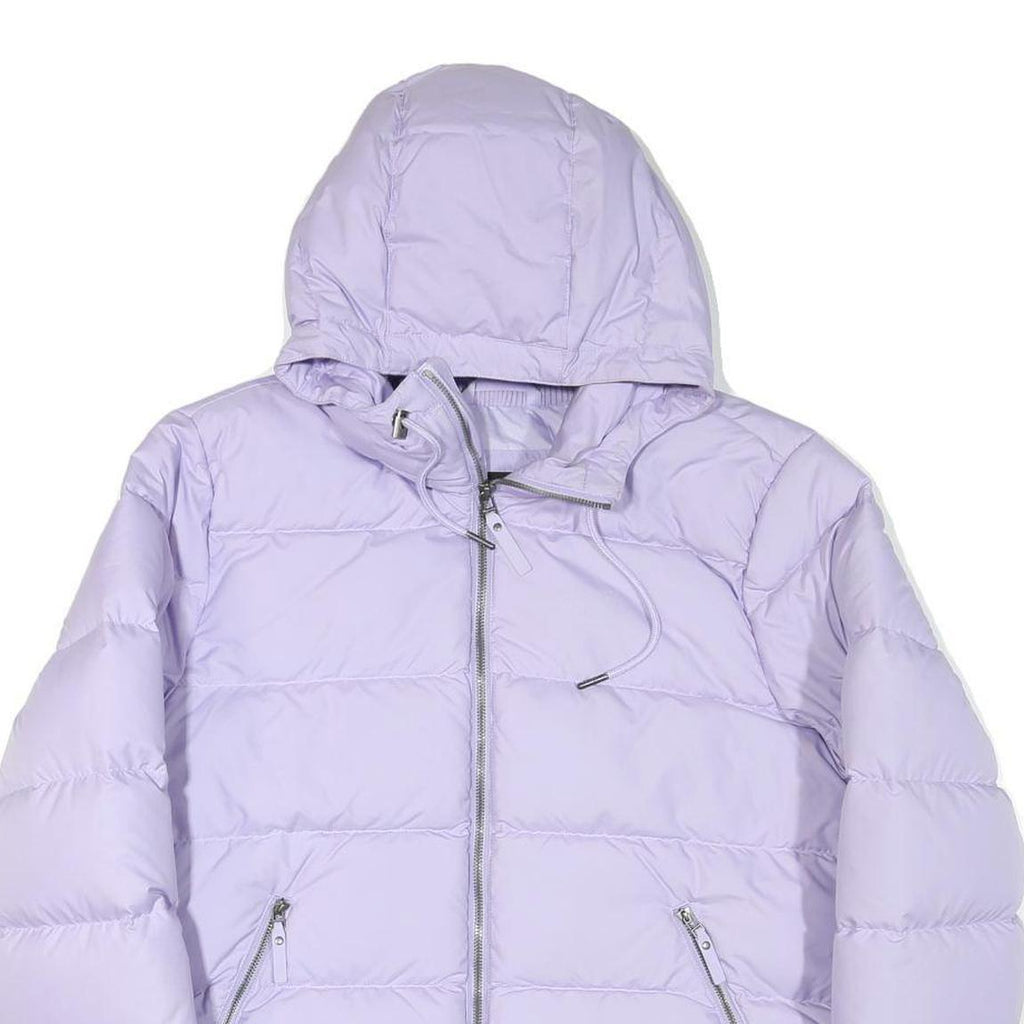 JACK WOLFSKIN Womens Purple Puffer Jacket M Polyester Blend Zip Hooded Outdoor