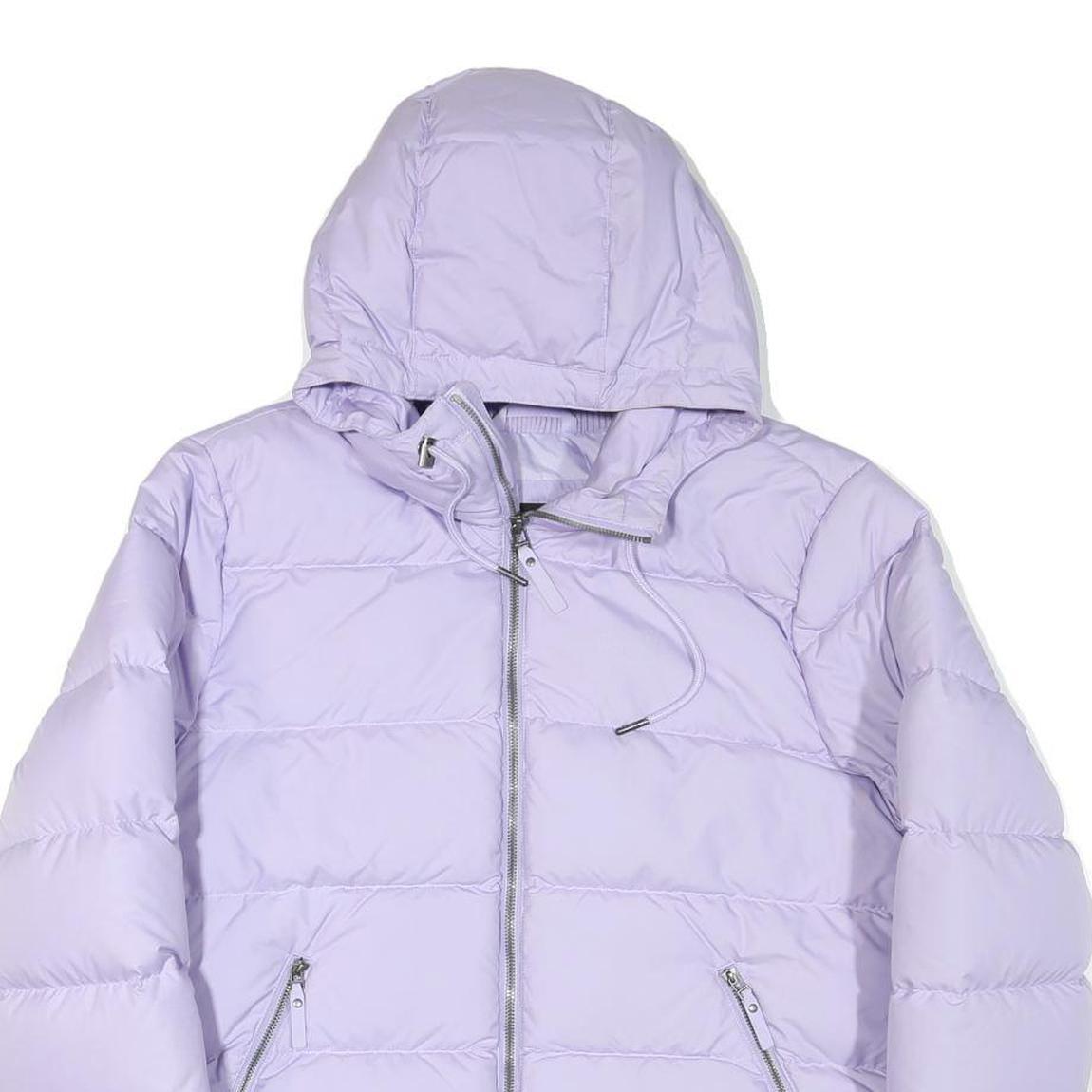 JACK WOLFSKIN Womens Purple Puffer Jacket M Polyester Blend Zip Hooded Outdoor