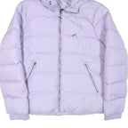 JACK WOLFSKIN Womens Purple Puffer Jacket M Polyester Blend Zip Hooded Outdoor