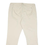 TOMMY HILFIGER Mens Regular Fit Beige Cotton Blend Trousers W39 L29 Classic Zip