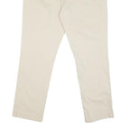 TOMMY HILFIGER Mens Regular Fit Beige Cotton Blend Trousers W39 L29 Classic Zip
