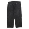 LEVI'S 505 Mens Jeans Black Regular Straight Denim Medium W36 L23 Classic Zip