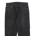 LEVI'S 505 Mens Jeans Black Regular Straight Denim Medium W36 L23 Classic Zip