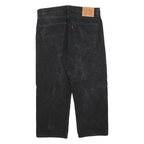 LEVI'S 505 Mens Jeans Black Regular Straight Denim Medium W36 L23 Classic Zip