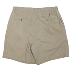 TOMMY HILFIGER Womens Shorts Beige Casual Plain XL W36 Lightweight Cotton Blend