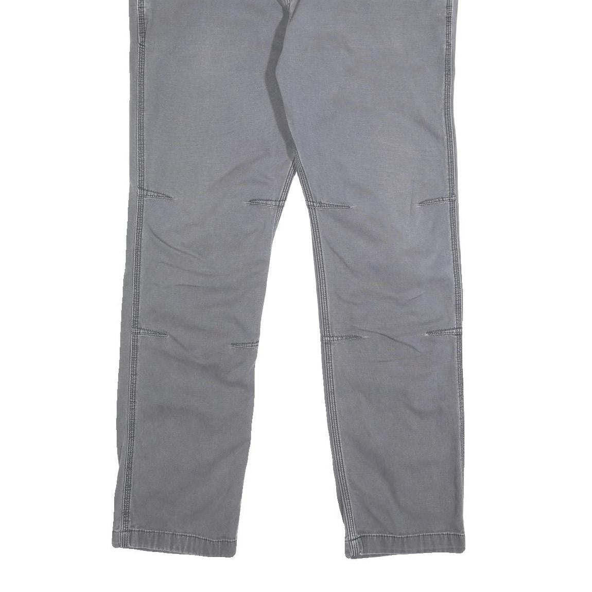 CARHARTT Mens Cotton Blend Grey Regular Straight Fit Trousers W36 L32 Workwear