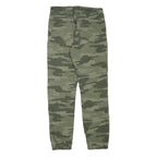 SKATE NATION Mens Cotton Blend Green Camouflage Regular Fit Drawstring Waist W28