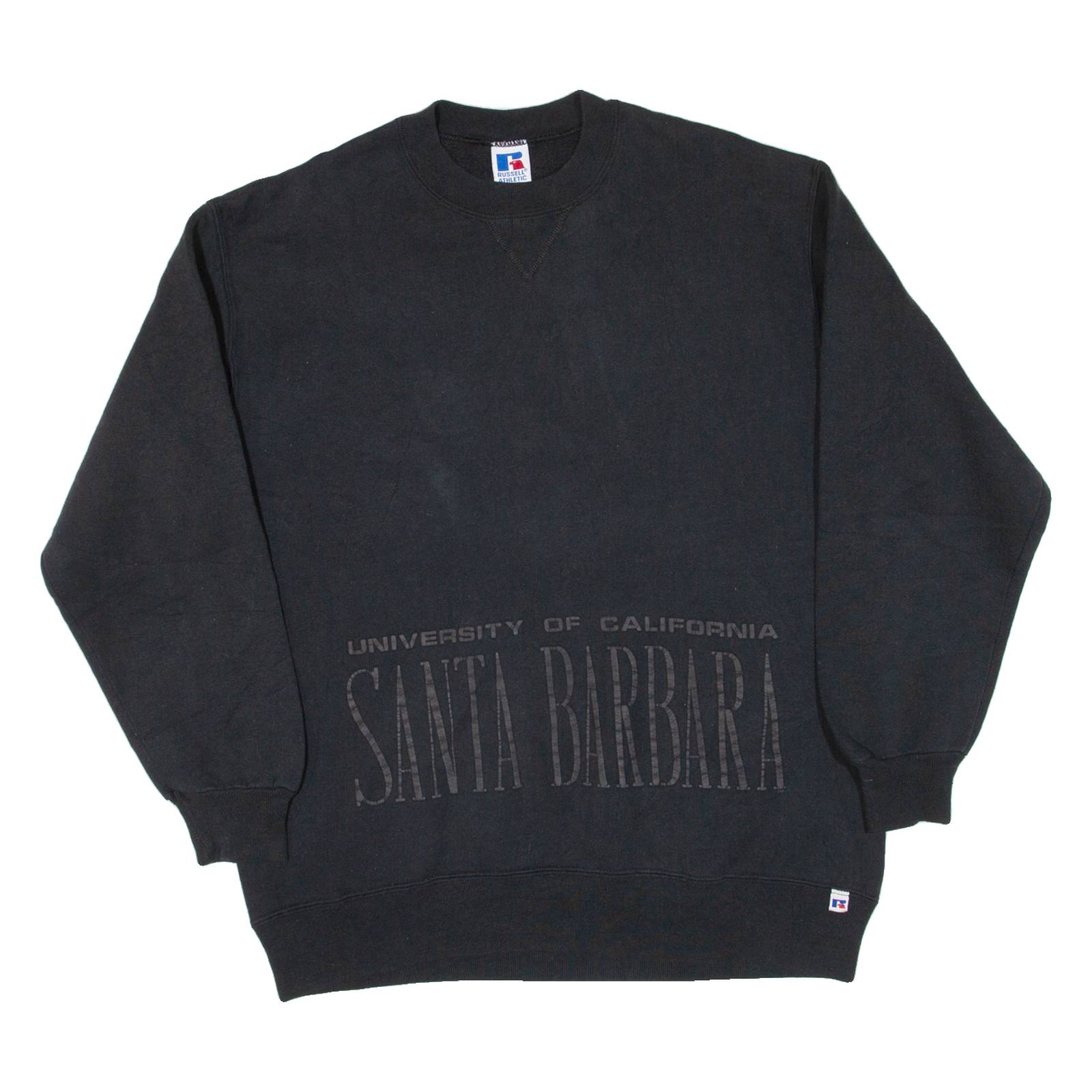 RUSSELL ATHLETIC Santa Barbara Mens Sweatshirt Black USA XL