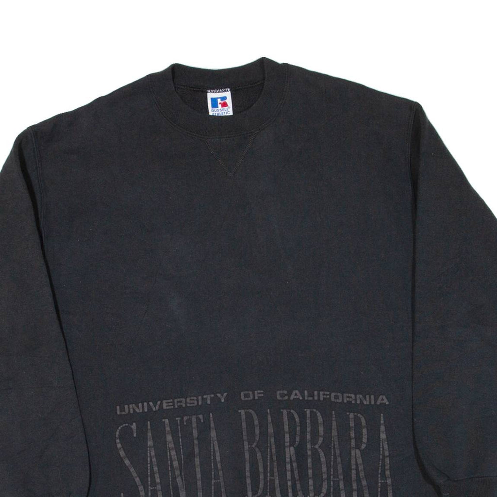 RUSSELL ATHLETIC Santa Barbara Mens Sweatshirt Black USA XL