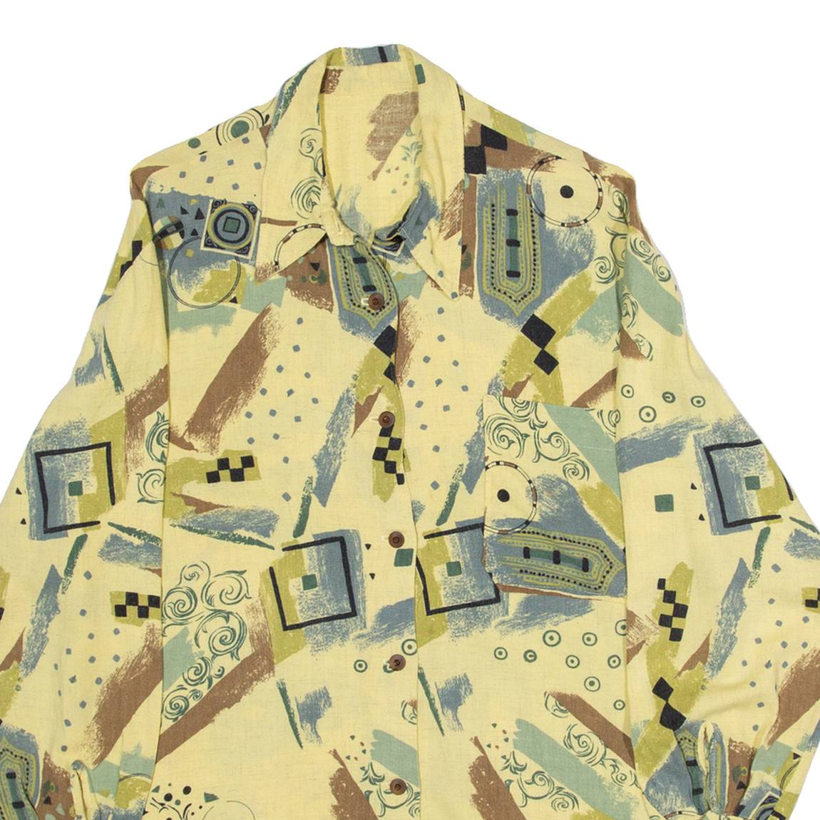 Mens Shirt Green Long Sleeve M