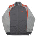 ADIDAS Mens Grey & Orange Track Jacket M Cotton Blend Plain Zip Sportswear