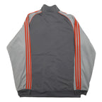 ADIDAS Mens Grey & Orange Track Jacket M Cotton Blend Plain Zip Sportswear