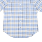 NAUTICA Mens Blue & White Check Short Sleeve Shirt M Casual Cotton Blend