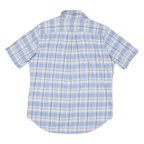 NAUTICA Mens Blue & White Check Short Sleeve Shirt M Casual Cotton Blend