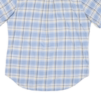 NAUTICA Mens Blue & White Check Short Sleeve Shirt M Casual Cotton Blend
