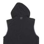 TOMMY HILFIGER Mens Black & Grey Hooded Jacket L Polyester Blend Zip Casual