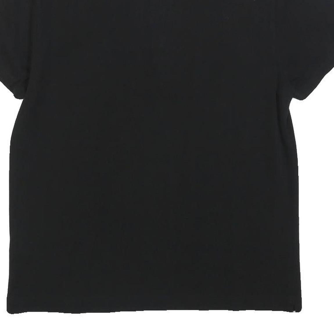 LACOSTE Mens Black Short Sleeve Polo Shirt S Cotton Blend Classic Fit