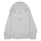 CALVIN KLEIN Womens Grey Zip Up Hoodie Jacket XL Polyester Blend Plain Casual