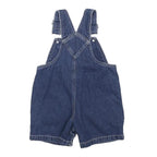 DISNEY Boys Blue Cotton Denim Short Dungarees 2Y W24 L3 Mickey Mouse Patch
