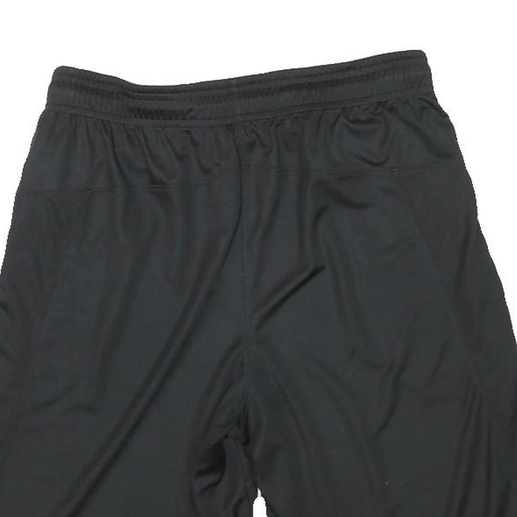 REEBOK Mens Shorts Black Casual L W26 Sports Logo Regular Fit Polyester