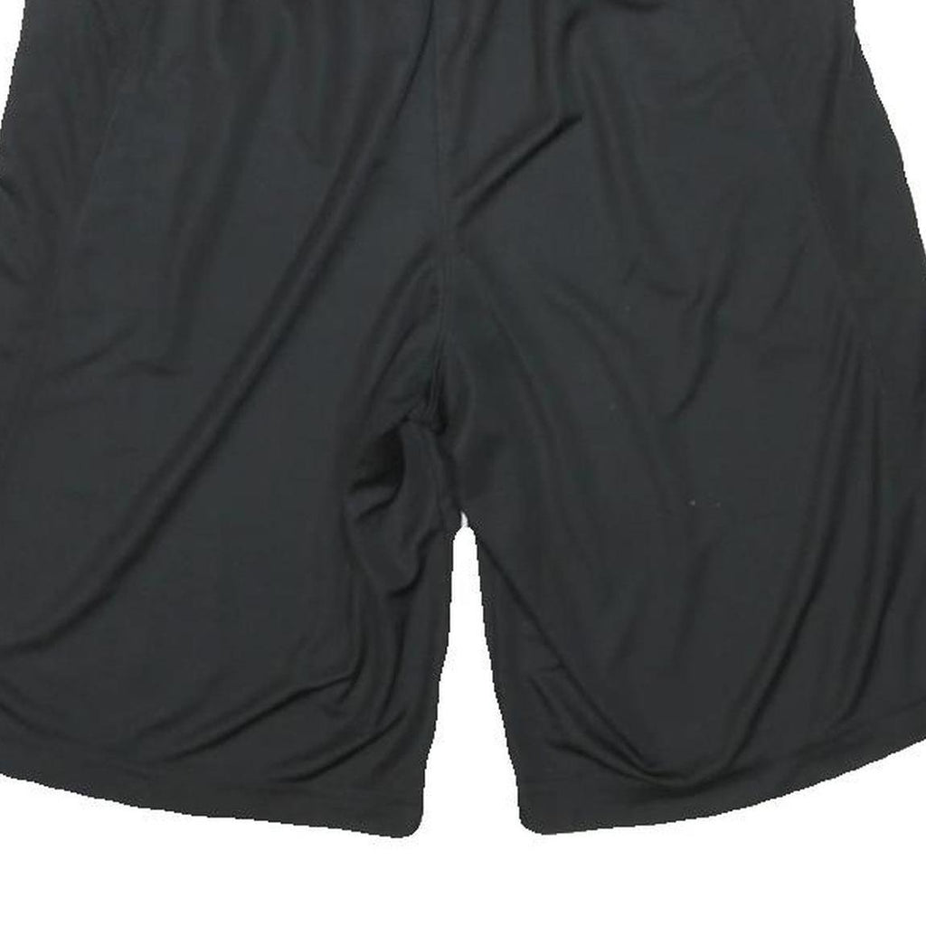 REEBOK Mens Shorts Black Casual L W26 Sports Logo Regular Fit Polyester