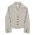 MOTIVI Womens Beige Tweed Button Jacket S Woven Classic Stylish