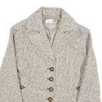 MOTIVI Womens Beige Tweed Button Jacket S Woven Classic Stylish