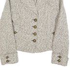 MOTIVI Womens Beige Tweed Button Jacket S Woven Classic Stylish