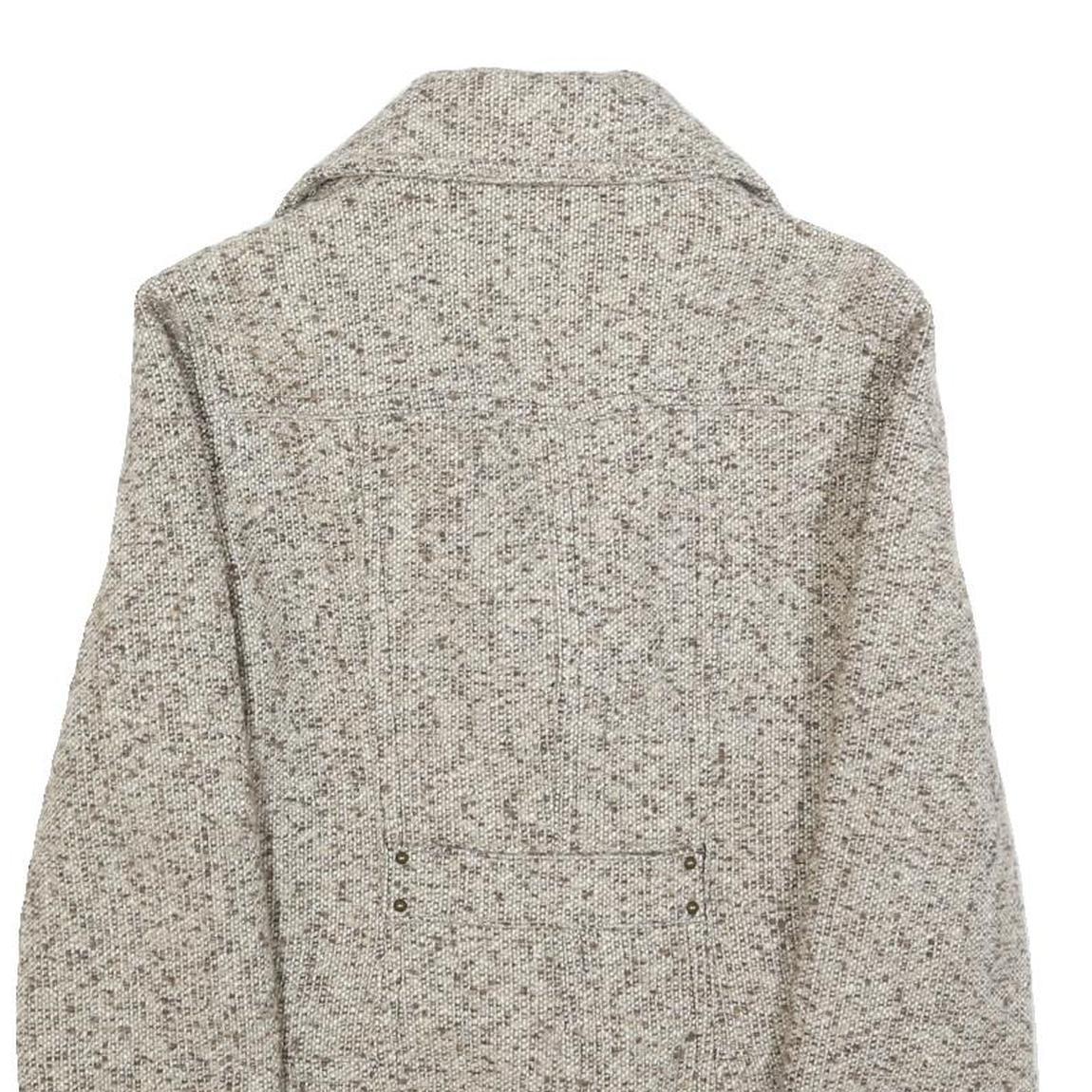 MOTIVI Womens Beige Tweed Button Jacket S Woven Classic Stylish