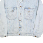 WRANGLER Mens Blue Denim Jacket L Cotton Classic Western Button Closure