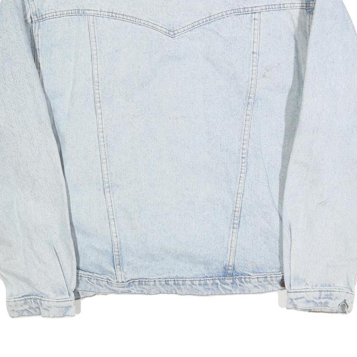 WRANGLER Mens Blue Denim Jacket L Cotton Classic Western Button Closure