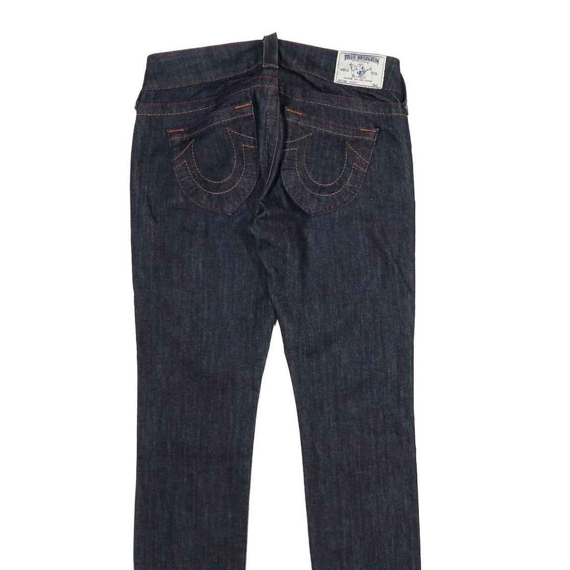 TRUE RELIGION Womens Jeans Blue Slim Skinny Denim Raw W25 L32 Stylish Fit