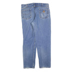 CARHARTT Mens Regular Fit Blue Denim Jeans W36 L32 Classic Cotton Zip